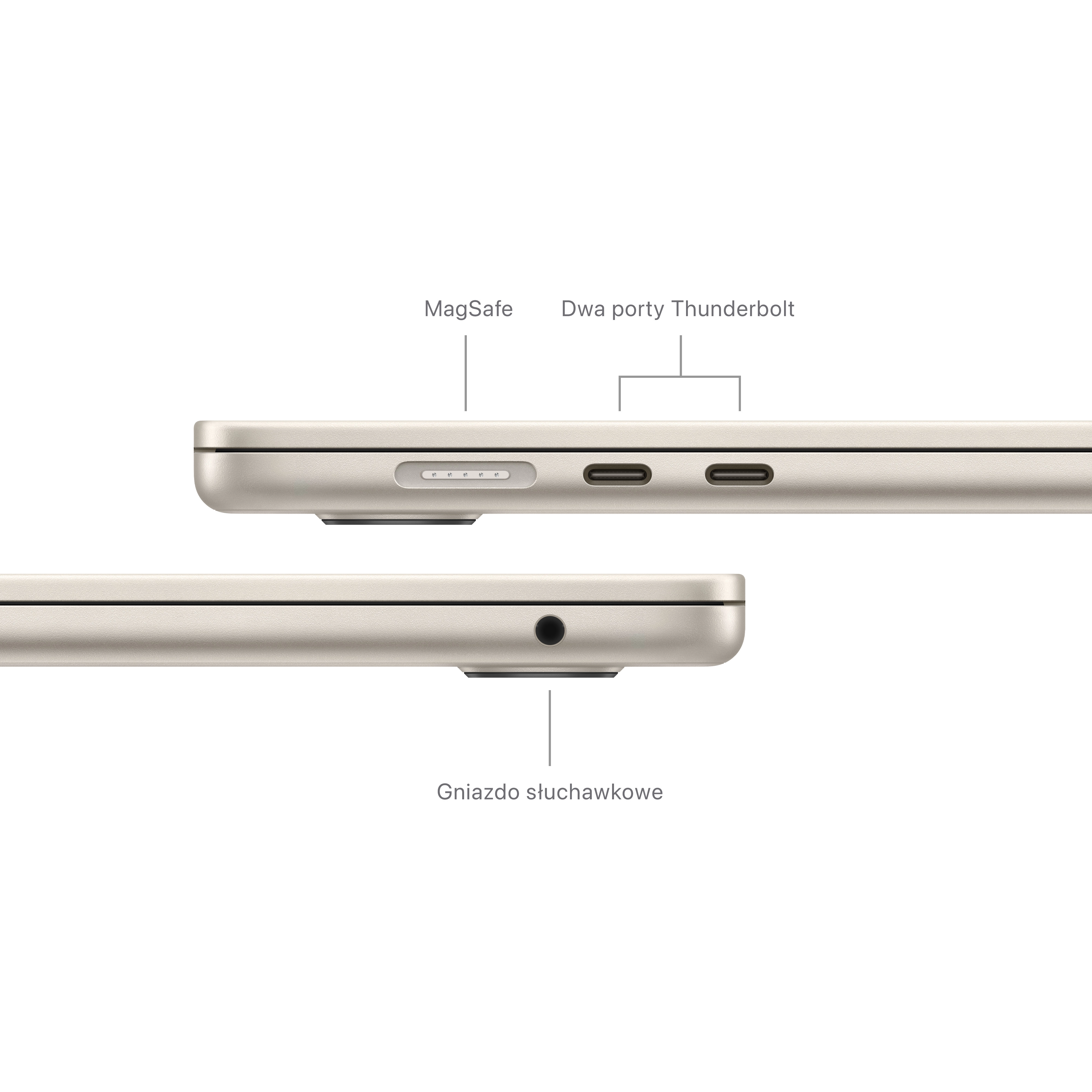 Apple MacBook Air 2024 15,3" M3 24GB RAM 512GB Dysk macOS Księżycowa Poświata