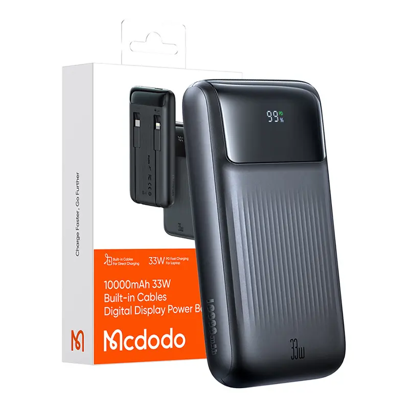 Powerbank Mcdodo MC-0231 Digital Display 10000mAh 33W Czarny