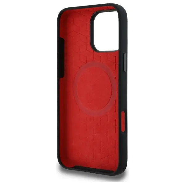 Etui BMW Silicone Middle Stripe MagSafe do iPhone 16 Pro Max Czarny