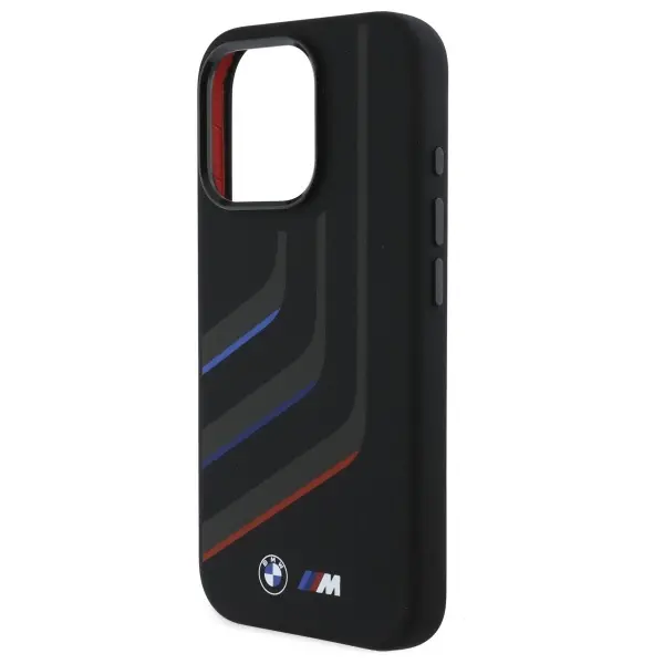 Etui BMW Silicone Turning Lines MagSafe do iPhone 16 Pro Czarny