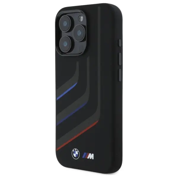 Etui BMW Silicone Turning Lines MagSafe do iPhone 16 Pro Czarny