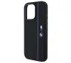 Etui BMW Silicone Hexagon Blue Line MagSafe do iPhone 16 Pro Max Czarny