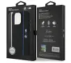 Etui BMW Silicone Hexagon Blue Line MagSafe do iPhone 16 Pro Max Czarny