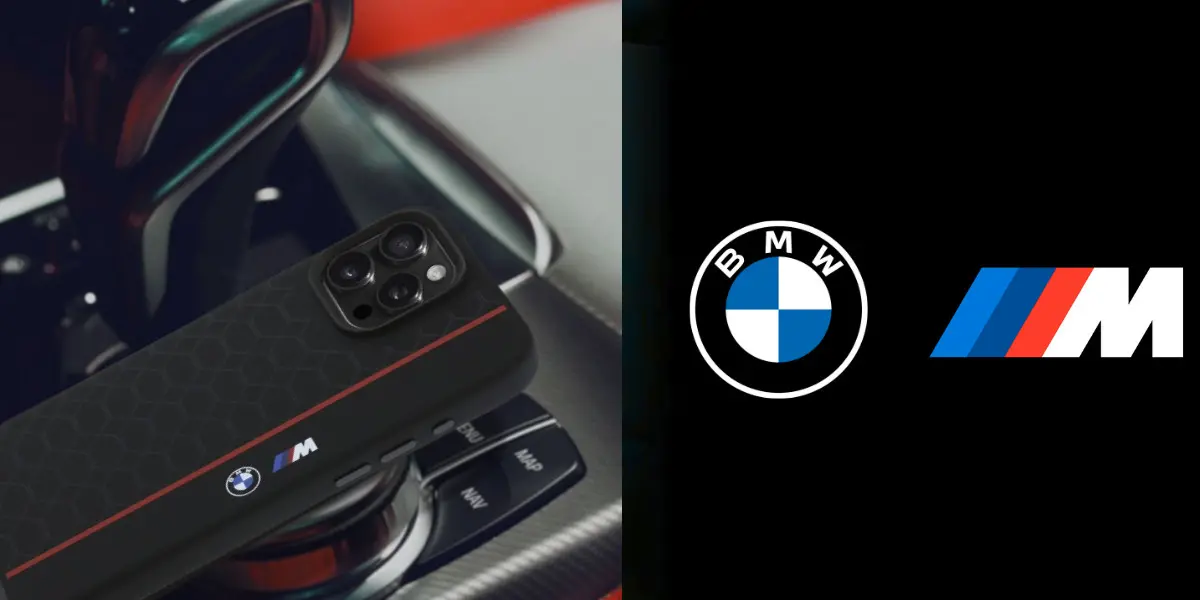 Etui BMW Silicone Hexagon Red Line MagSafe do iPhone 16 Pro Max Czarny