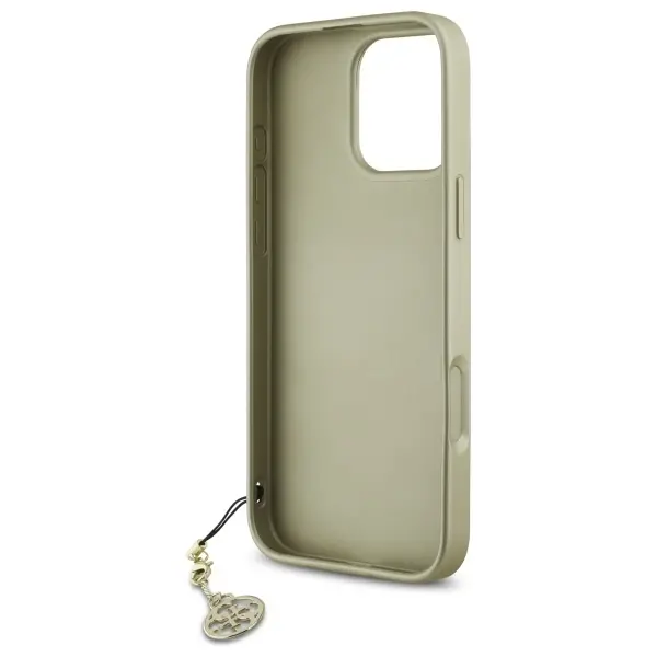 Etui Guess 4G Charms Collection do iPhone 16 Pro Max Brązowy