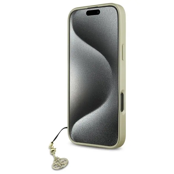 Etui Guess 4G Charms Collection do iPhone 16 Pro Max Brązowy
