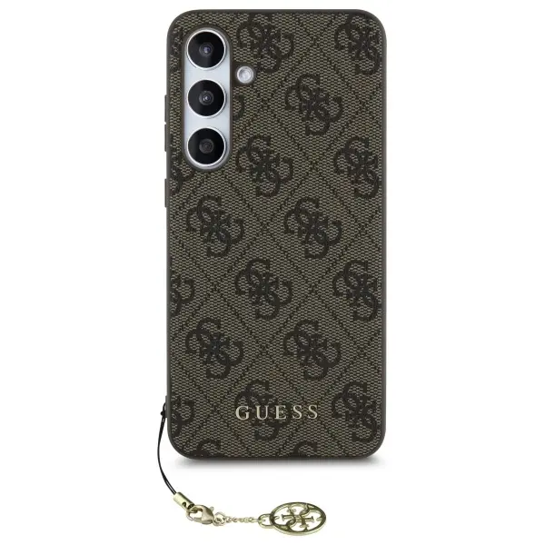 Etui Guess 4G Charms Collection do Samsung Galaxy S24 FE Brązowy