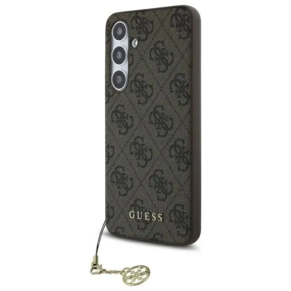 Etui Guess 4G Charms Collection do Samsung Galaxy S24 FE Brązowy