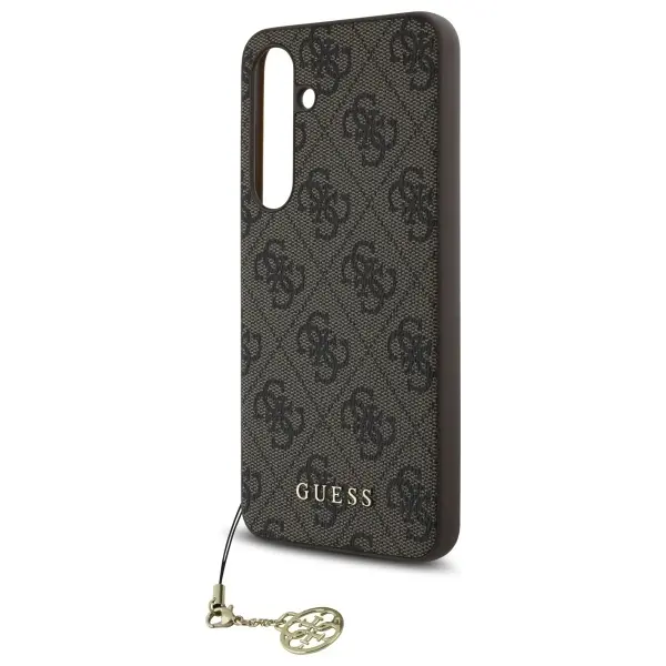 Etui Guess 4G Charms Collection do Samsung Galaxy S24 FE Brązowy