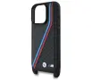 Etui BMW M Edition Carbon Tricolor Lines & Strap do iPhone 16 Pro Czarny