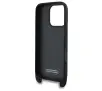 Etui BMW M Edition Carbon Tricolor Lines & Strap do iPhone 16 Pro Czarny