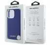 Etui Karl Lagerfeld FW Metal Plate MagSafe iPhone 16 Pro Max Niebieski