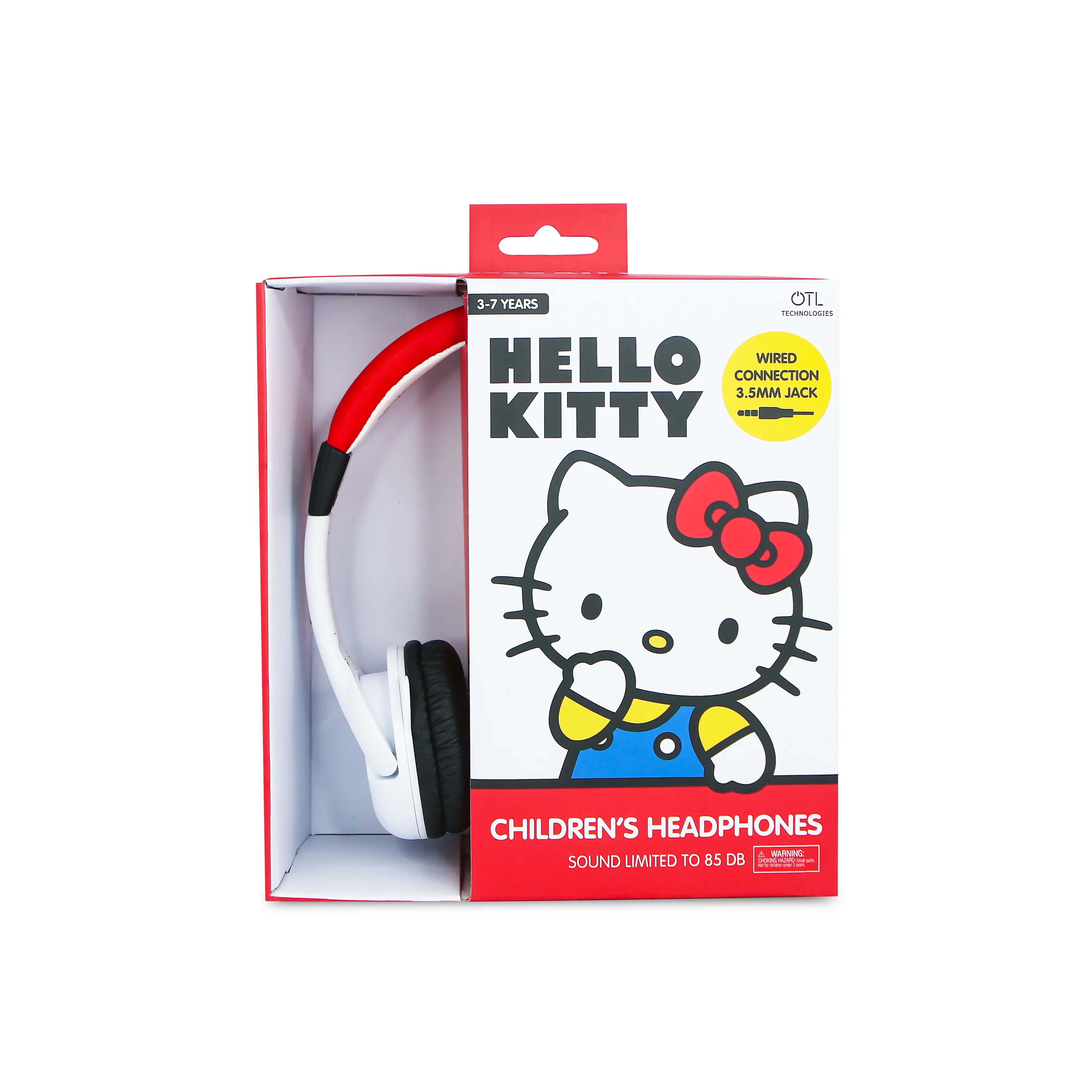 Słuchawki przewodowe OTL Technologies Hello Kitty Moulded Dla dzieci Nauszne Biało-czerwony
