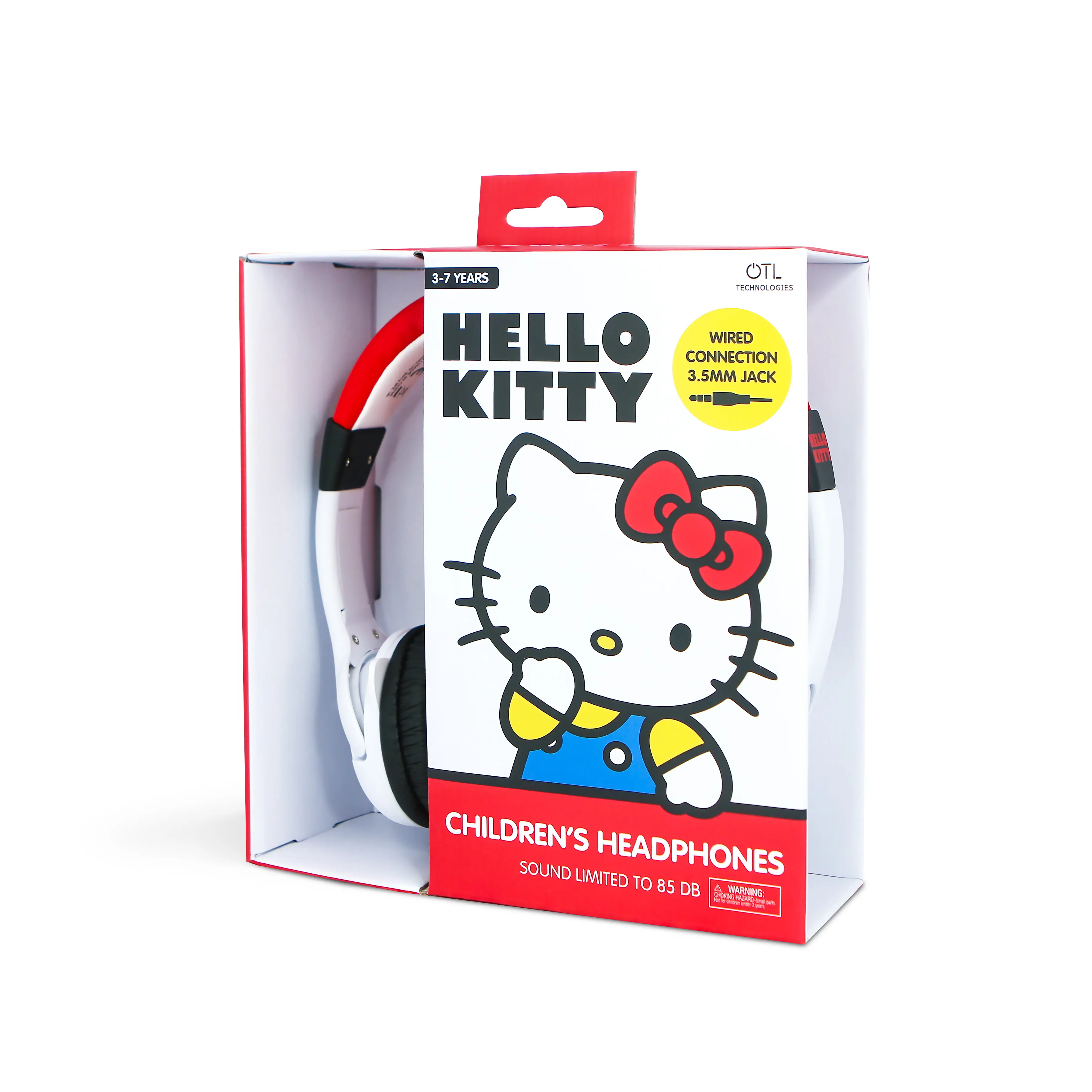 Słuchawki przewodowe OTL Technologies Hello Kitty Moulded Dla dzieci Nauszne Biało-czerwony