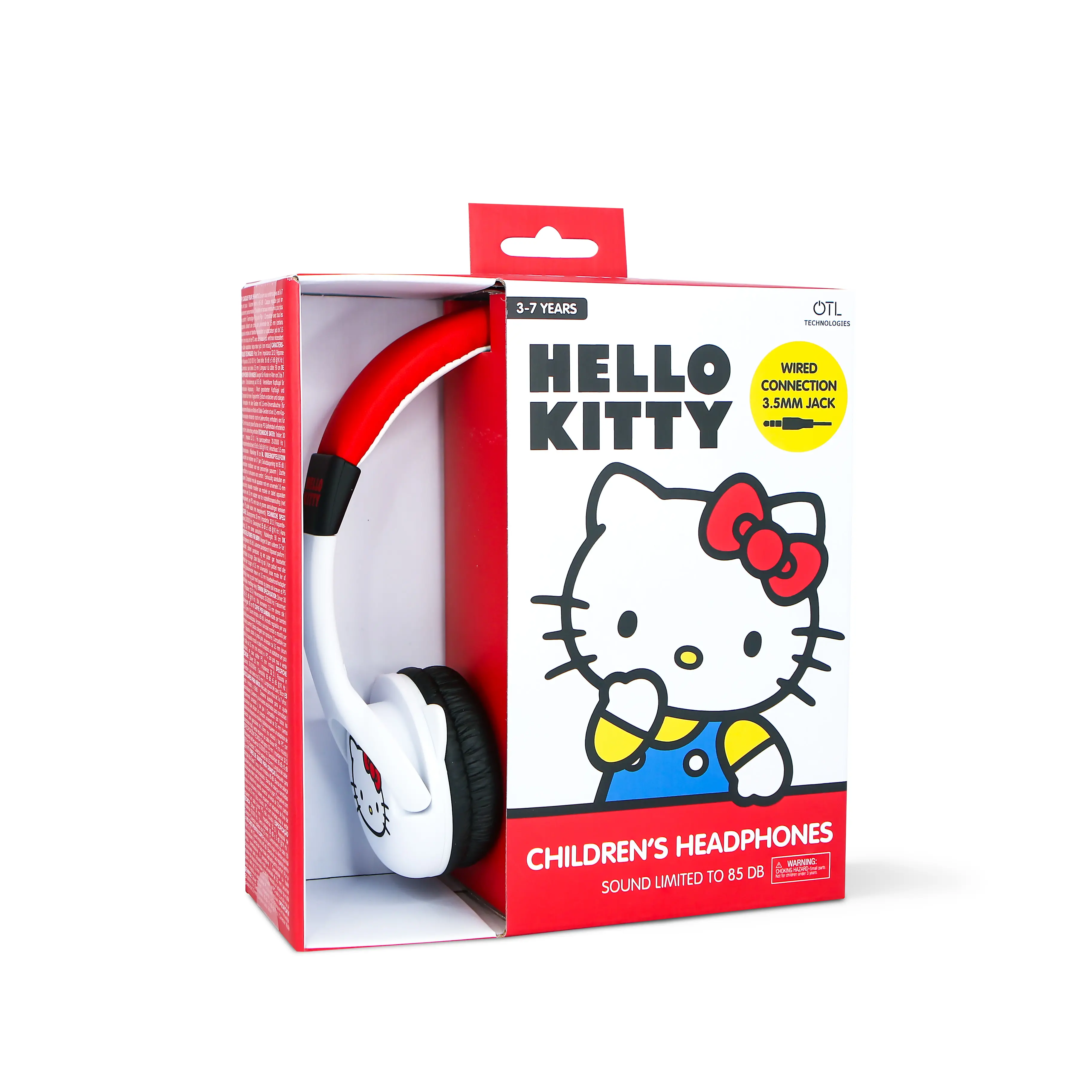 Słuchawki przewodowe OTL Technologies Hello Kitty Moulded Dla dzieci Nauszne Biało-czerwony