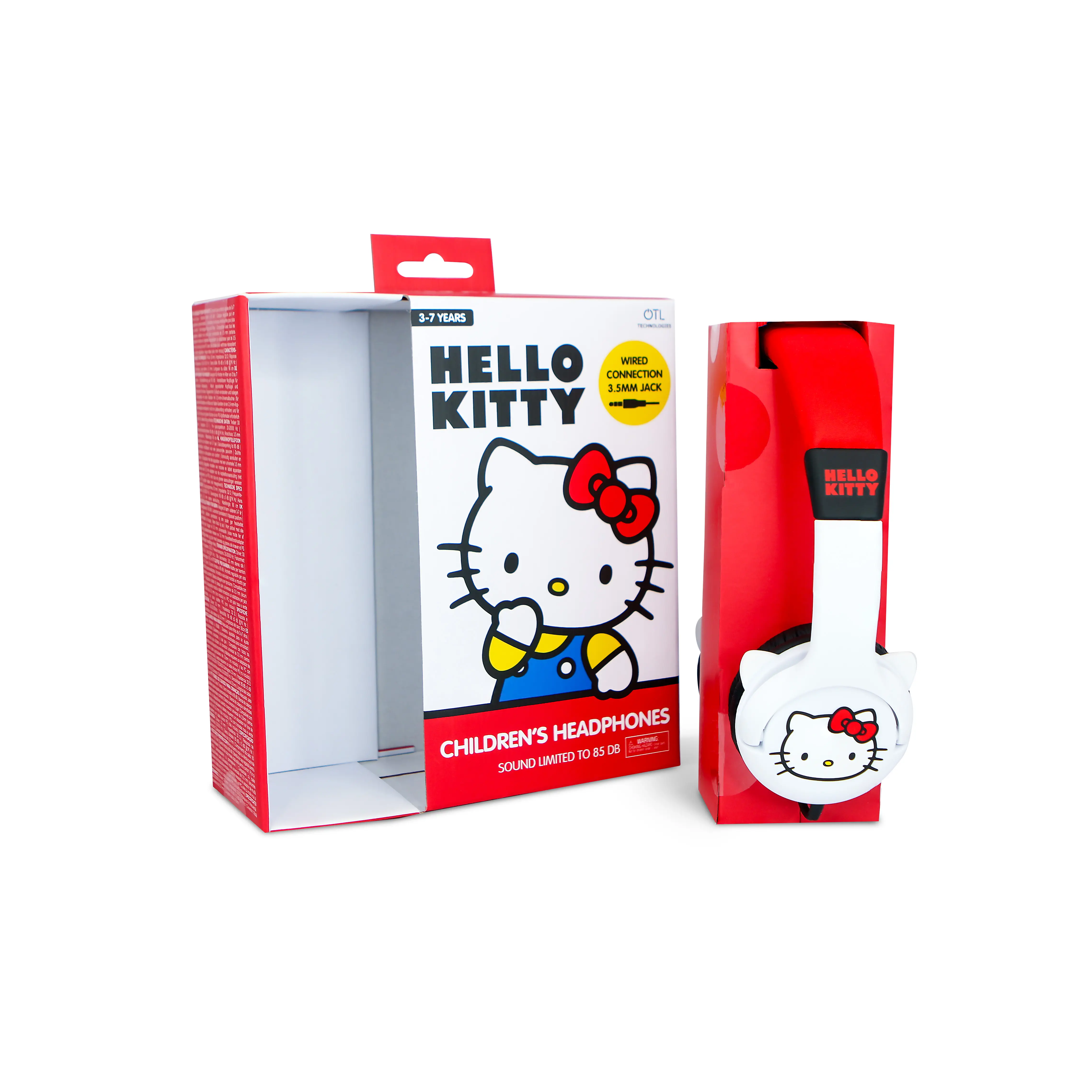 Słuchawki przewodowe OTL Technologies Hello Kitty Moulded Dla dzieci Nauszne Biało-czerwony