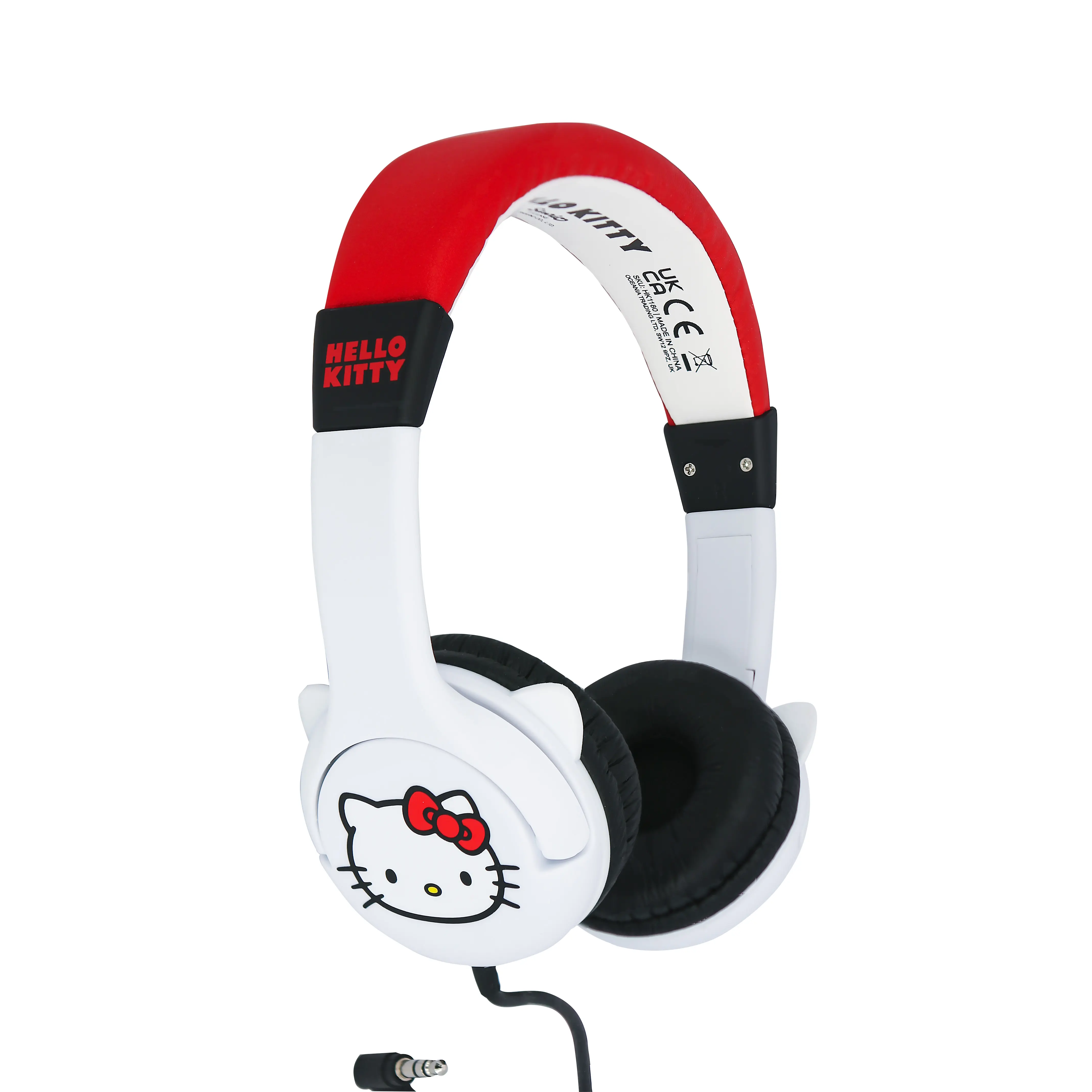 Słuchawki przewodowe OTL Technologies Hello Kitty Moulded Dla dzieci Nauszne Biało-czerwony