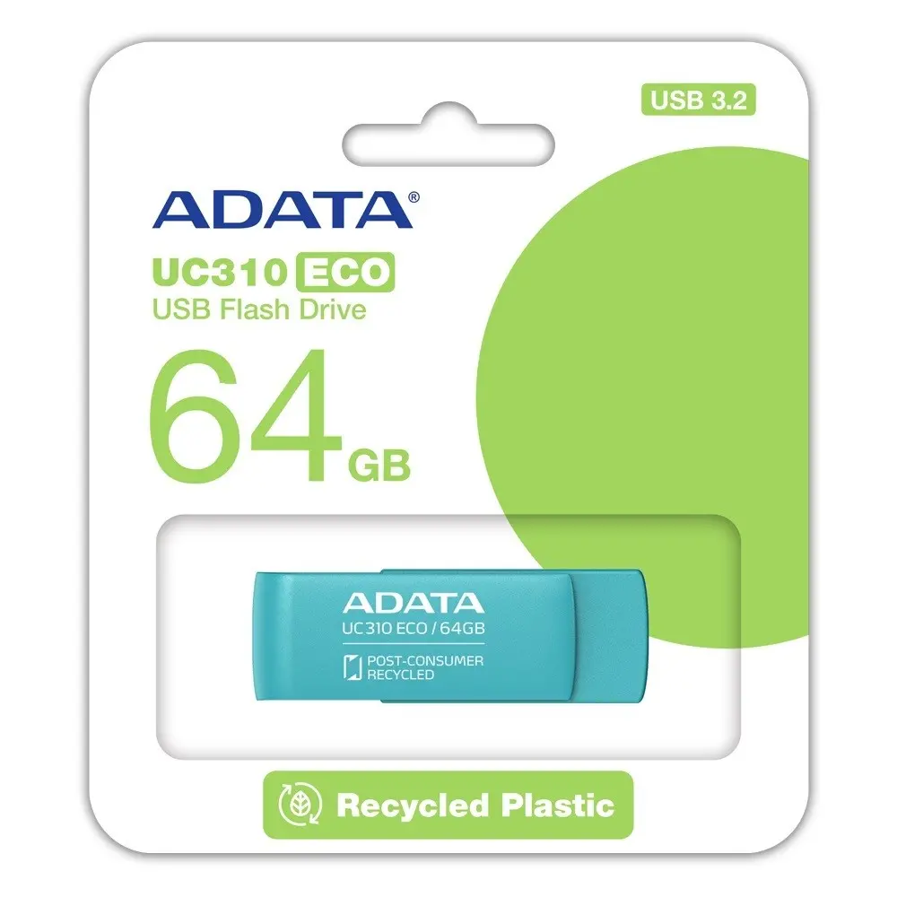 PenDrive Adata UC310 Eco 64GB USB 3.2 Zielony