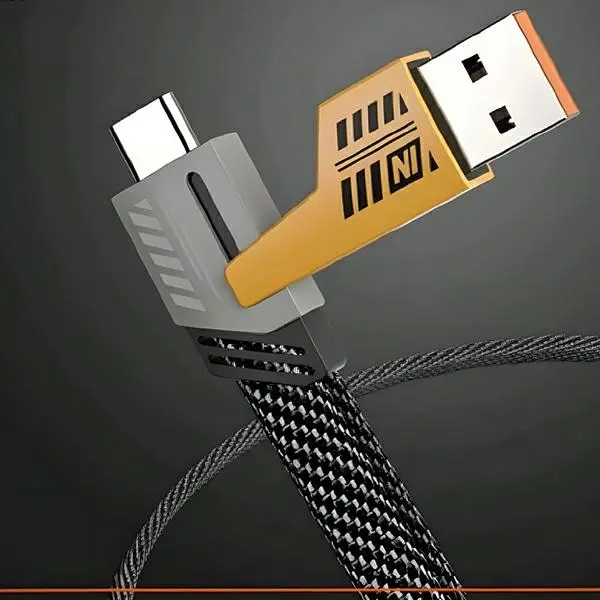 Kabel Awei CL-226 4w1 USB-C/Lightning/ USB-A 65W/27W 1,2m Czarny