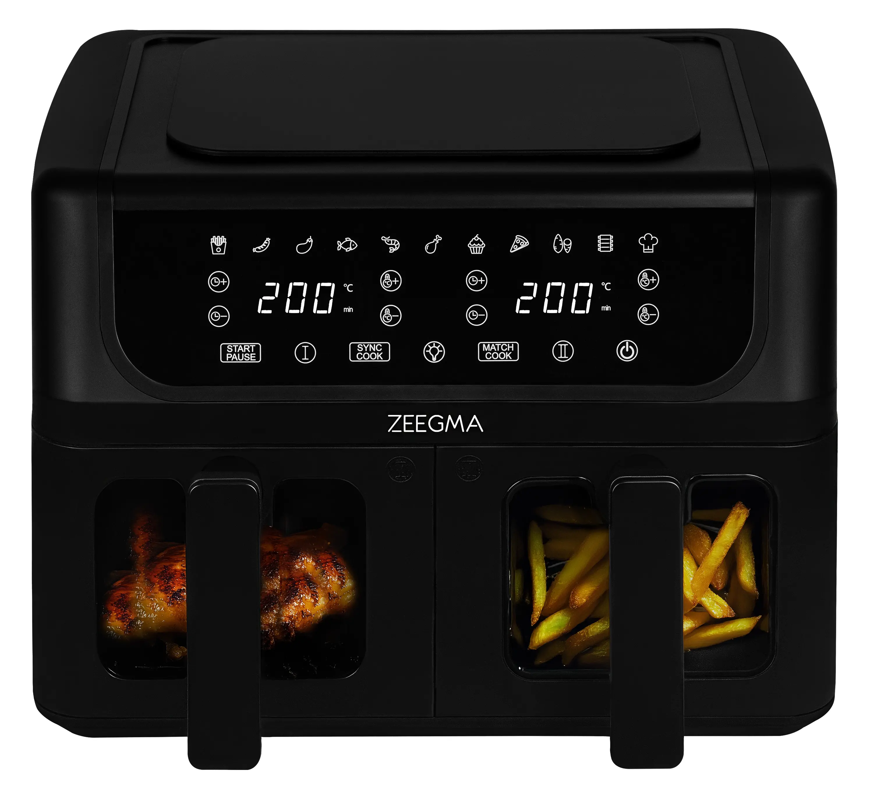 Air fryer Zeegma Knapper Dual 1700W 9l