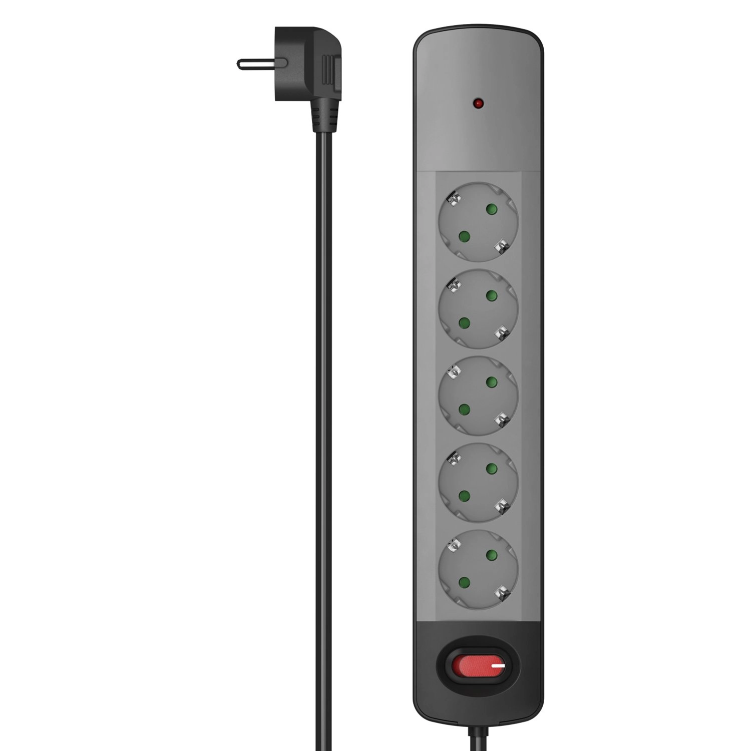 Listwa Hama 223056 5 gniazd 1,5m Czarno-szary