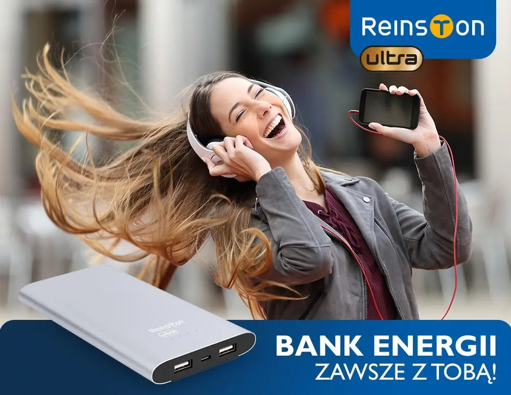 Powerbank Reinston Ultra 5000mAh EPB002 Srebrny