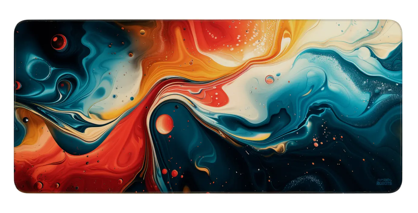 Podkładka Humans+Robots 10F Boiling Glass 90 x 40cm Niebiesko-czerwony