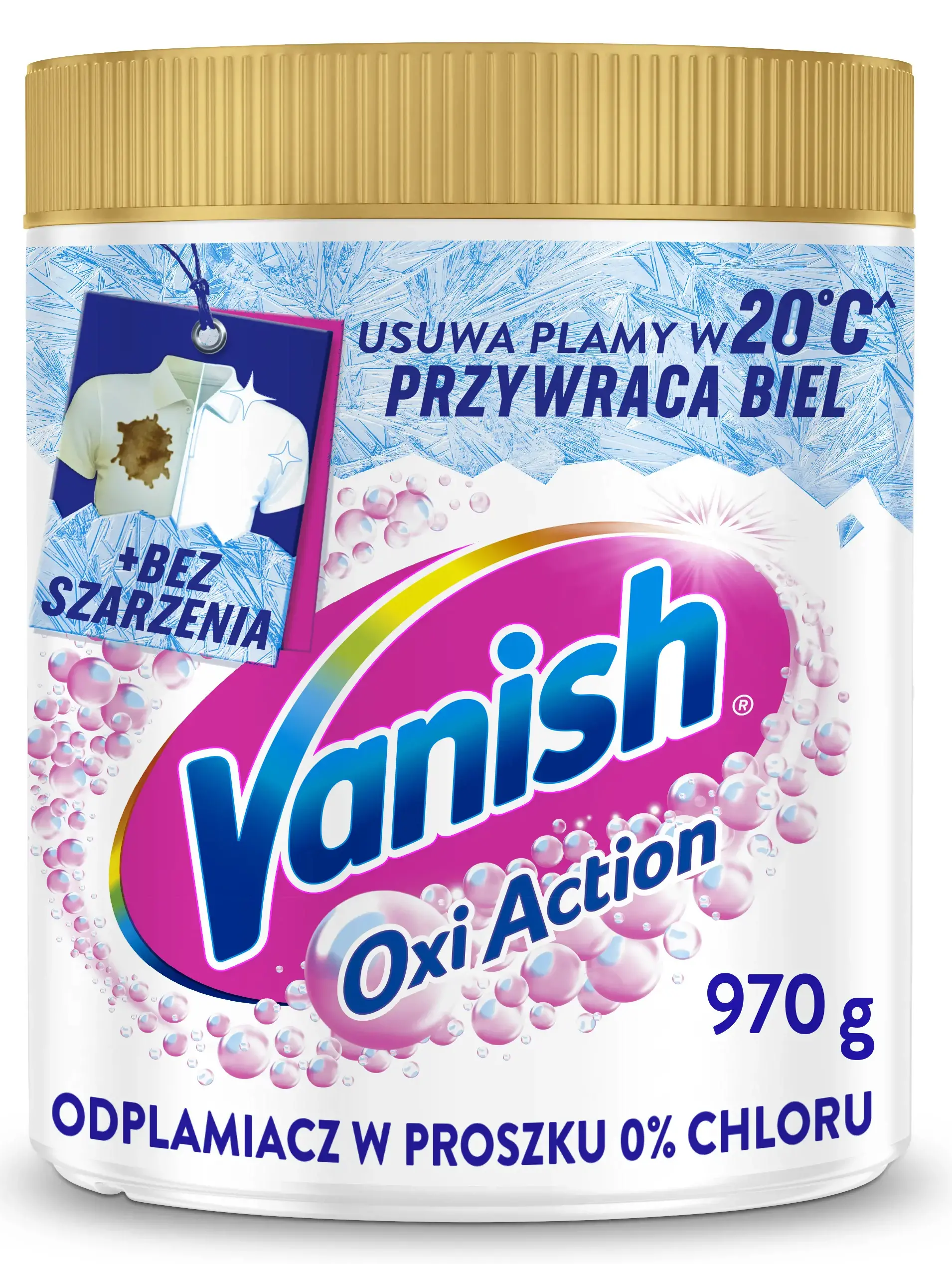 Vanish Oxi Action do prania bieli 970g