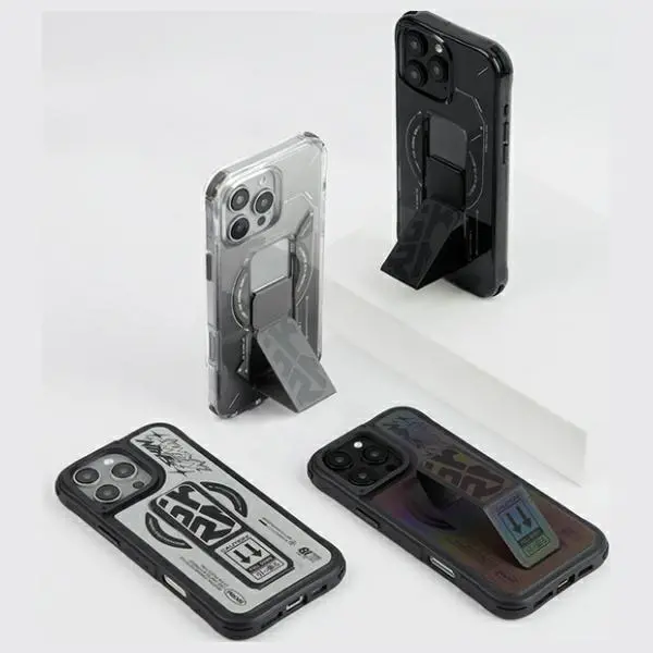 Etui Skinarma Kira Kobai Magnetic Charging + Grip Stand iPhone 16 Pro Max Wielokolorowy