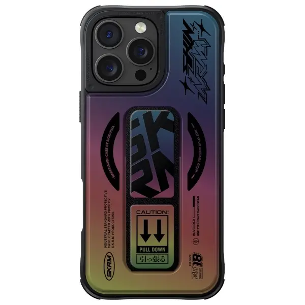 Etui Skinarma Kira Kobai Magnetic Charging + Grip Stand iPhone 16 Pro Max Wielokolorowy