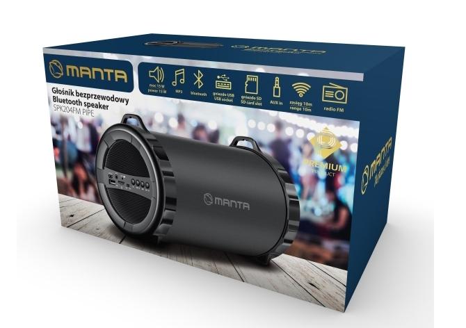 Głośnik Bluetooth Manta SPK204FM PIPE
