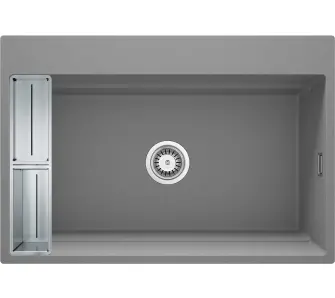 Zlewozmywak Deante Magnetic ZRM_S10B Granitowy Szary metalik