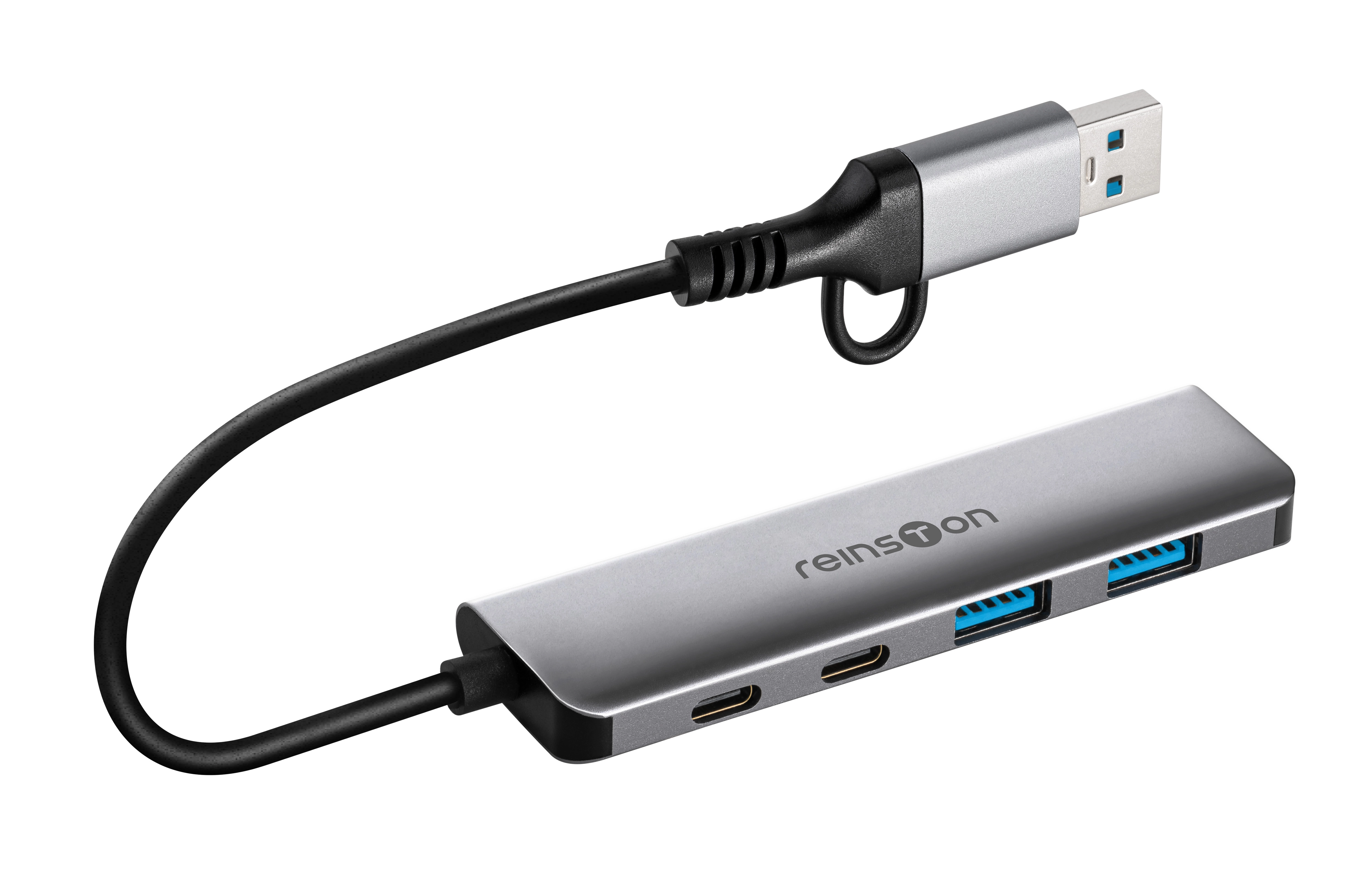 Hub USB Reinston EHUB07 Szary 4w1 pasywny