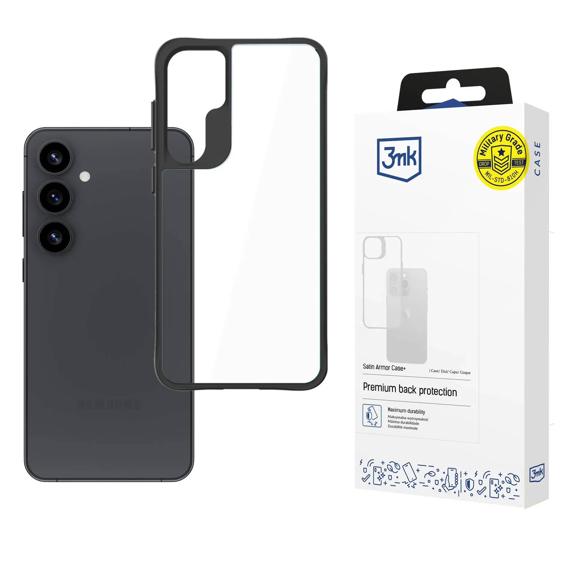 Etui 3mk Satin Armor Case+ do Galaxy S25 Czarny