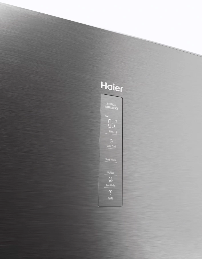 Lodówka Haier Seria 5 HTW5618CNMG Pełny No Frost 185cm Komora świeżości Zdalne sterowanie Inox