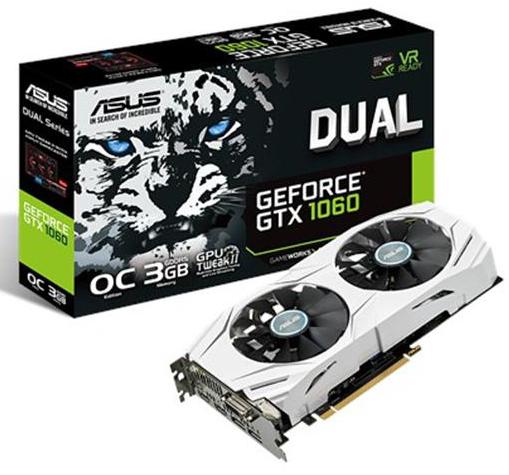 ASUS GeForce GTX 1060 3GB Dual GDDR5