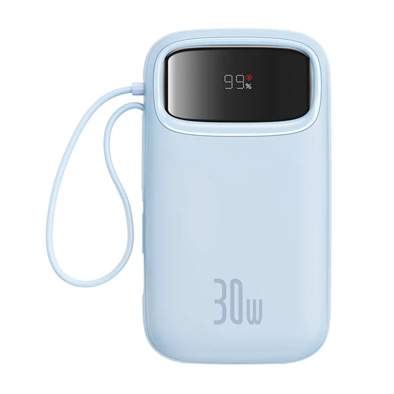 Powerbank Baseus P10055009313-00 QPow 2 z kablem USB-C 20000mAh 30W Niebieski
