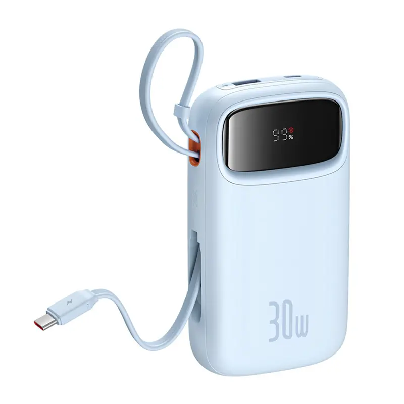 Powerbank Baseus P10055009313-00 QPow 2 z kablem USB-C 20000mAh 30W Niebieski