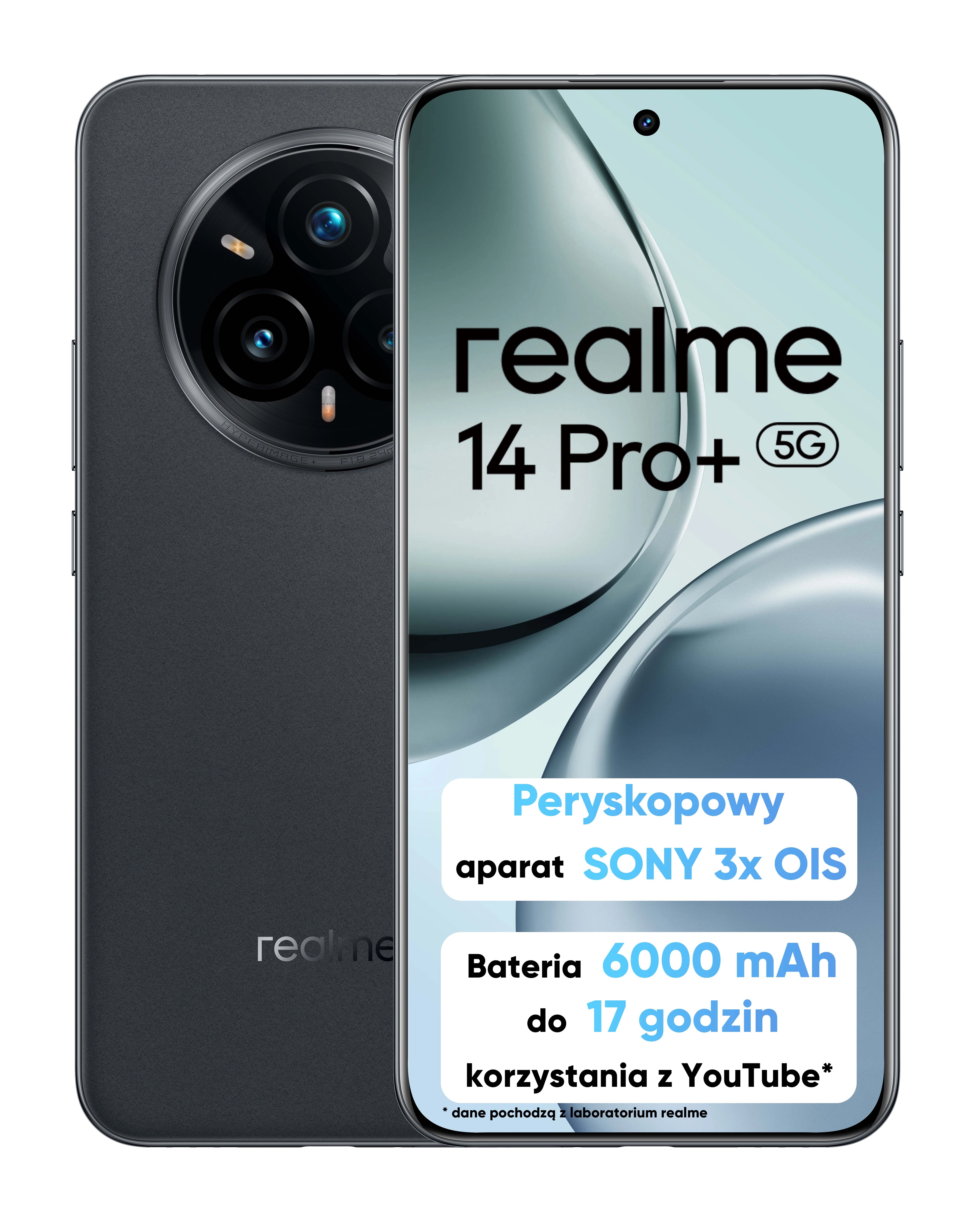 Smartfon realme 14 Pro+ 5G 8/256GB Funkcje AI 6,83" 120Hz 50Mpix Szary