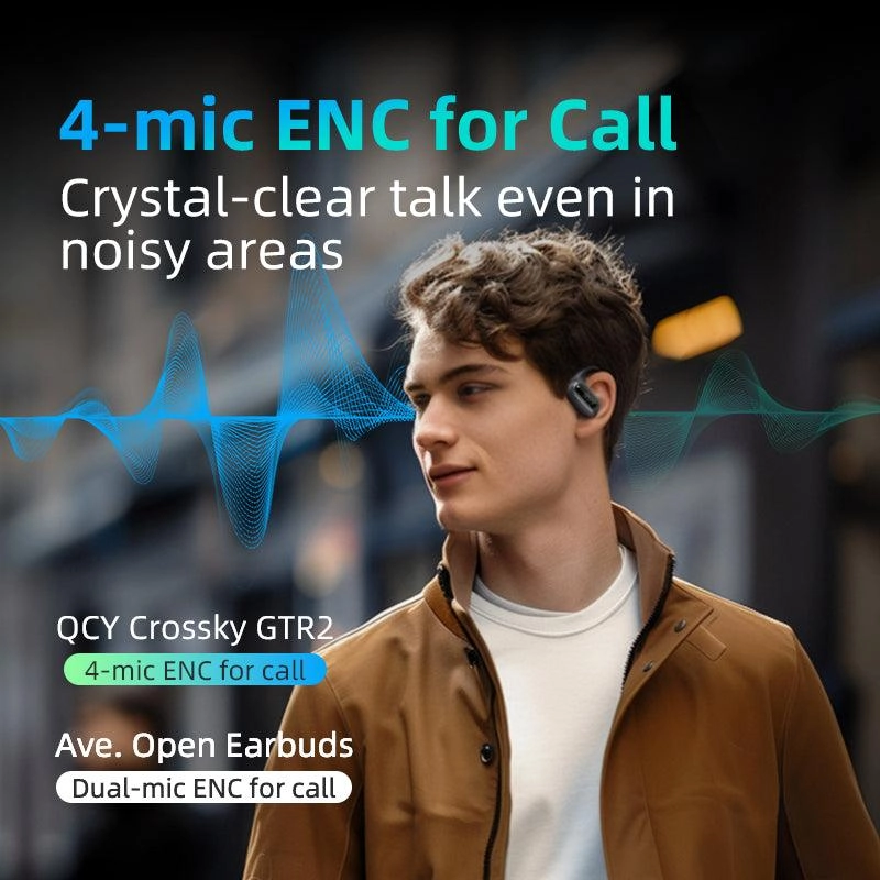 Słuchawki bezprzewodowe QCY T30 Crossky GTR2 Douszne Bluetooth 5.4 Czarny