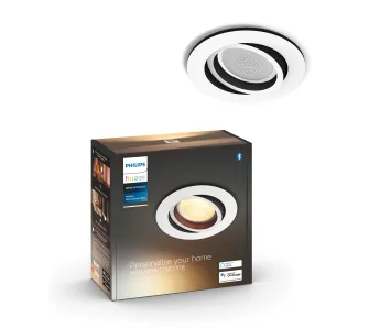 Oświetlenie punktowe Philips Hue White Ambiance Milliskin 1szt. Biały