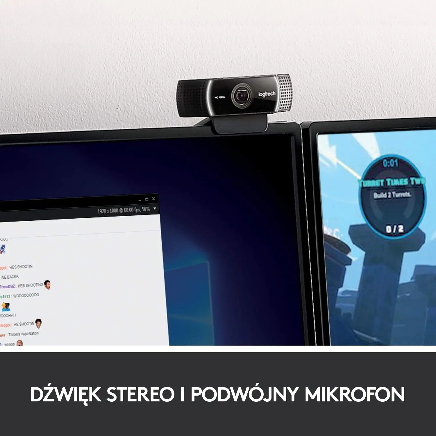 Kamera internetowa Logitech HD Pro Webcam C922 Czarny