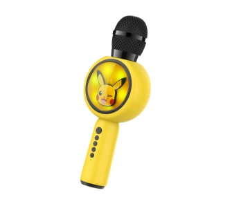 Mikrofon z głośnikiem Bluetooth OTL Technologies Pokémon Pikachu PopSing LED Light Up Wireless Karaoke 5W Żółty