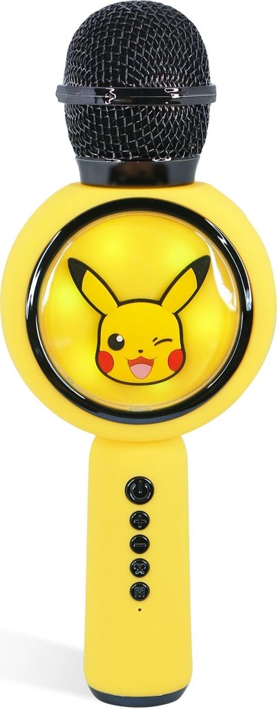 Mikrofon z głośnikiem Bluetooth OTL Technologies Pokémon Pikachu PopSing LED Light Up Wireless Karaoke 5W Żółty
