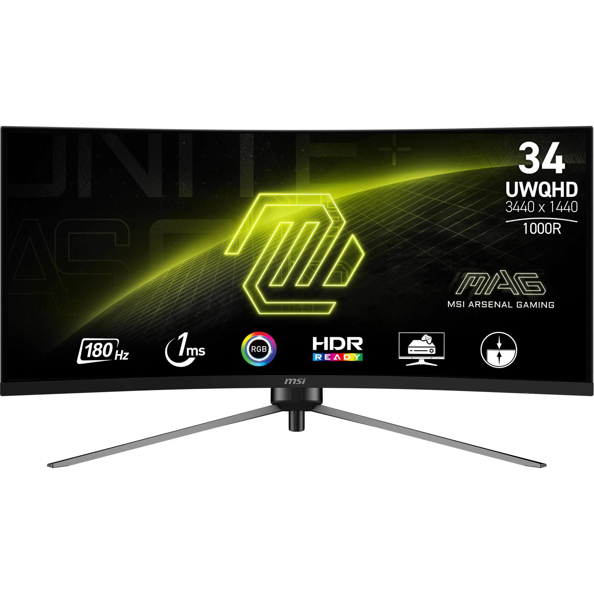 MSI MAG 345CQR 34" UWQHD VA 180Hz 1ms MPRT Zakrzywiony Gamingowy