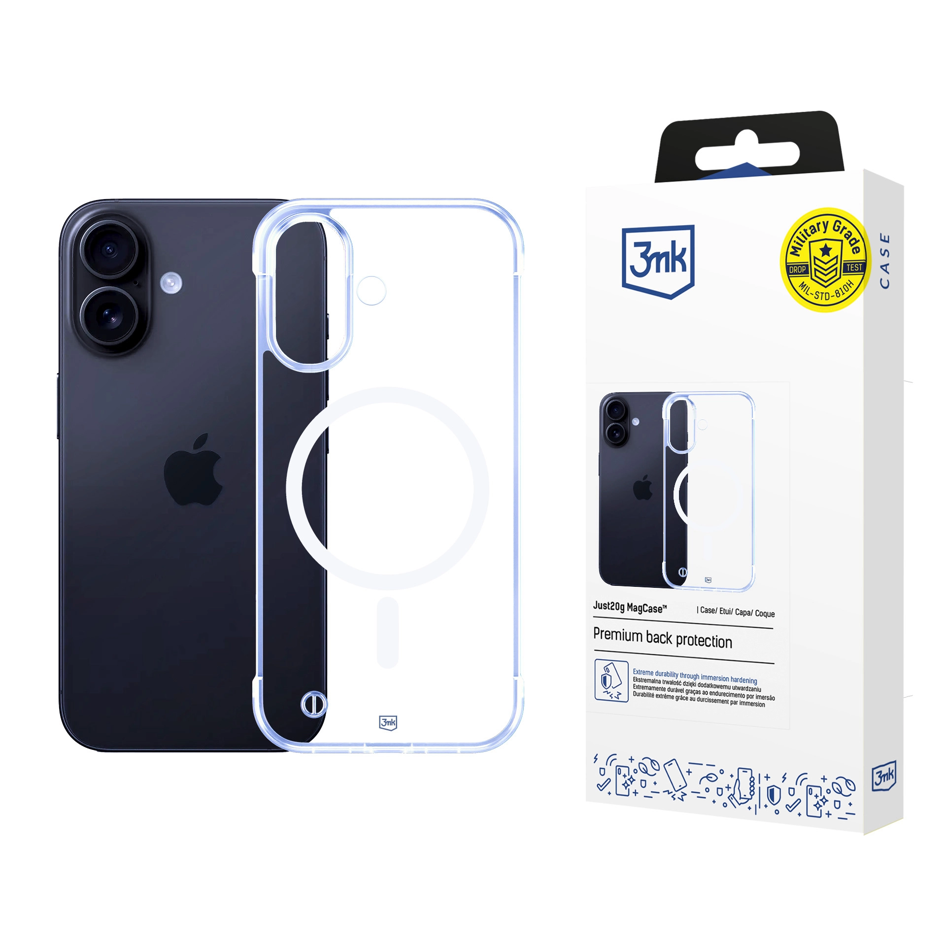 Etui 3mk Just20g MagCase do iPhone 16 Plus Przezroczysty