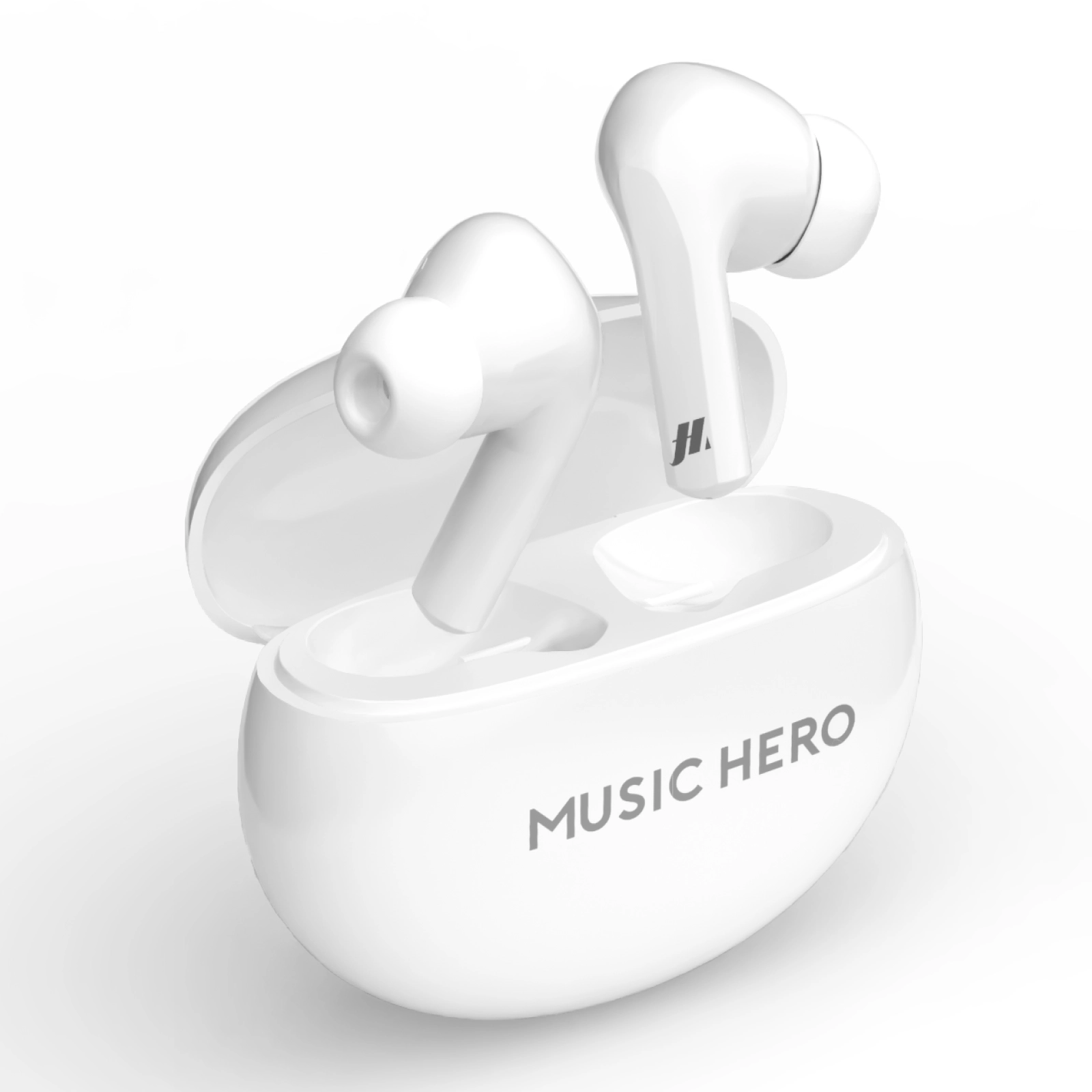 Słuchawki bezprzewodowe Music Hero TWS X-BEAT Dokanałowe Bluetooth Biały