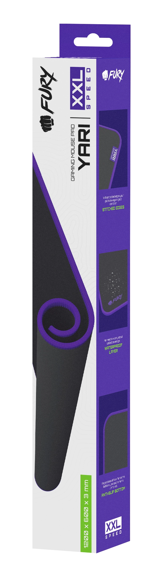Podkładka Fury Yari Speed XXL Czarny