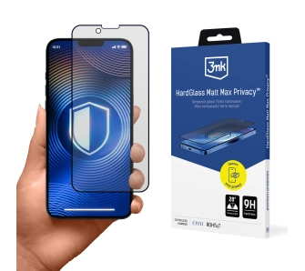 Szkło hartowane 3mk Hardglass Matt Max Privacy do iPhone 13/13Pro/14/SE4/16E