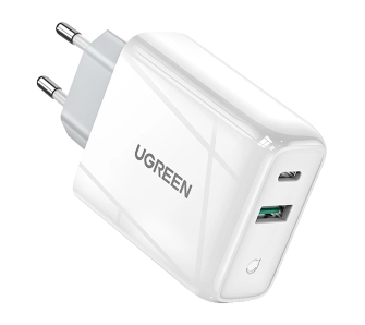 Ładowarka sieciowa UGREEN CD170 USB + USB-C 36W Biały